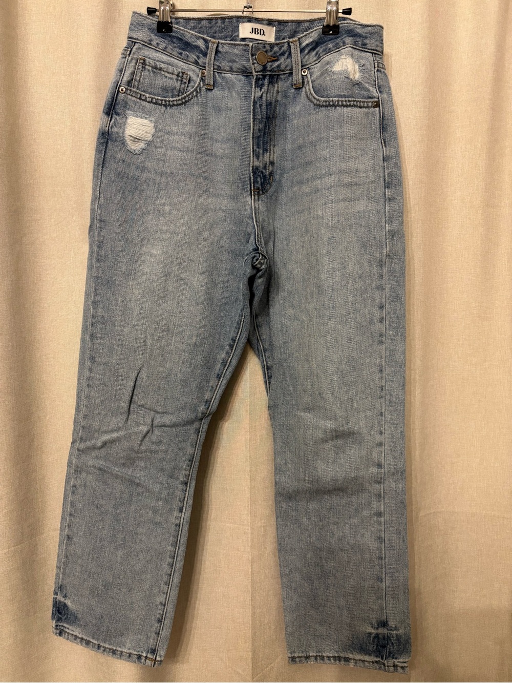 JBD Light Wash Relaxed Straight Ankle Jeans